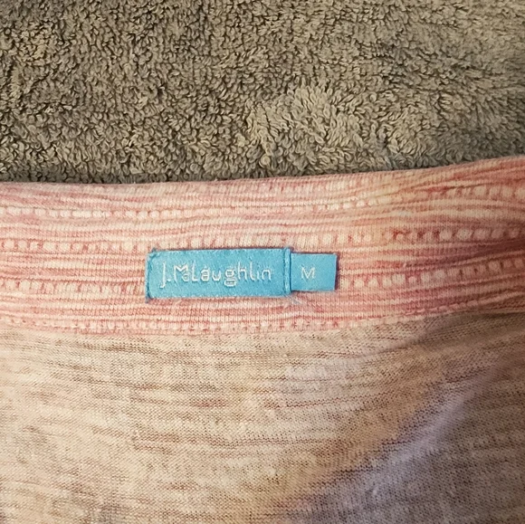 J.McLaughlin Women's Brynn Knit Linen Blend Top, Medium Barbiecore - Picture 5 of 9